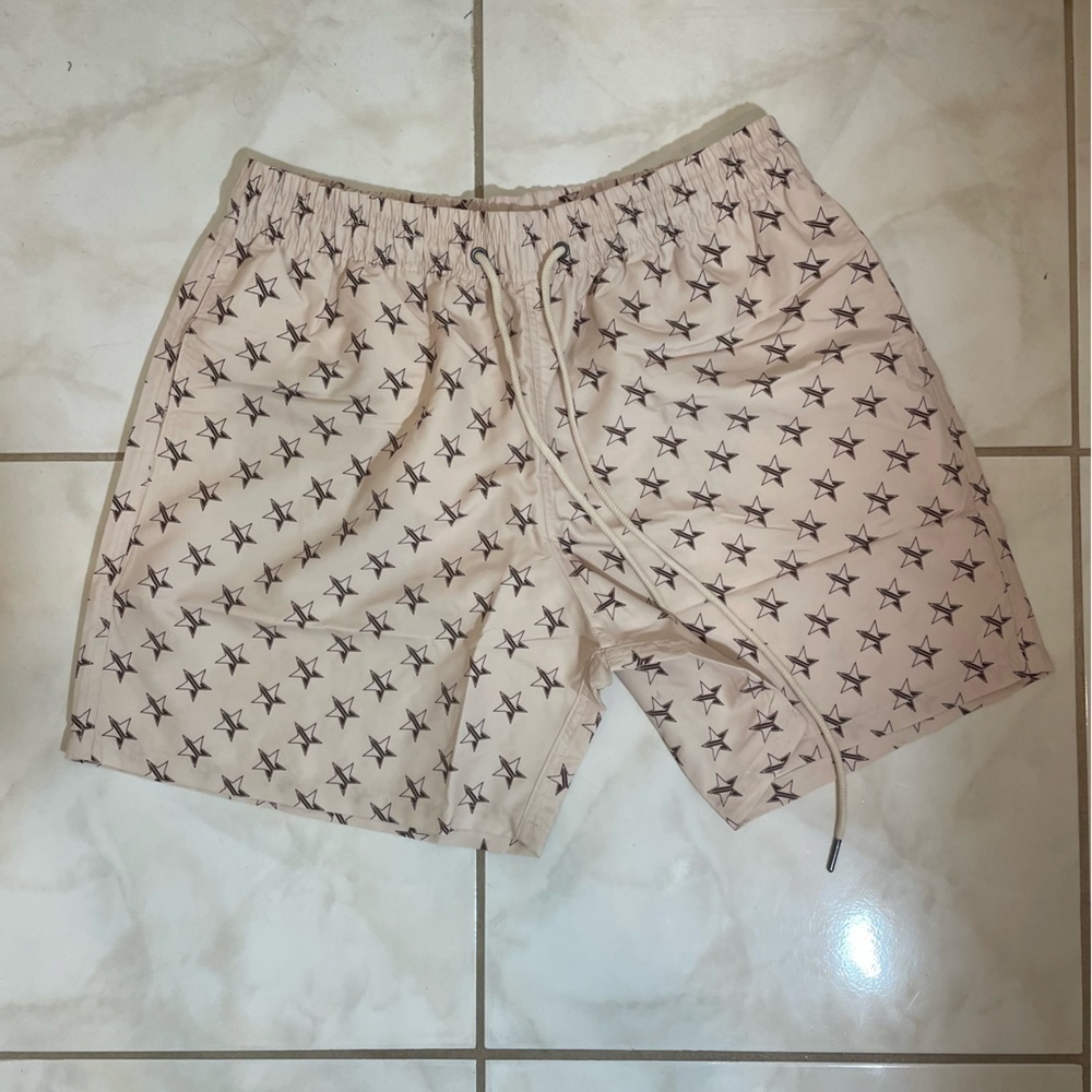 NWOT New Jeffree Star Cosmetics Swim and Lounge Shorts Tan JSC Logo Unisex‌
